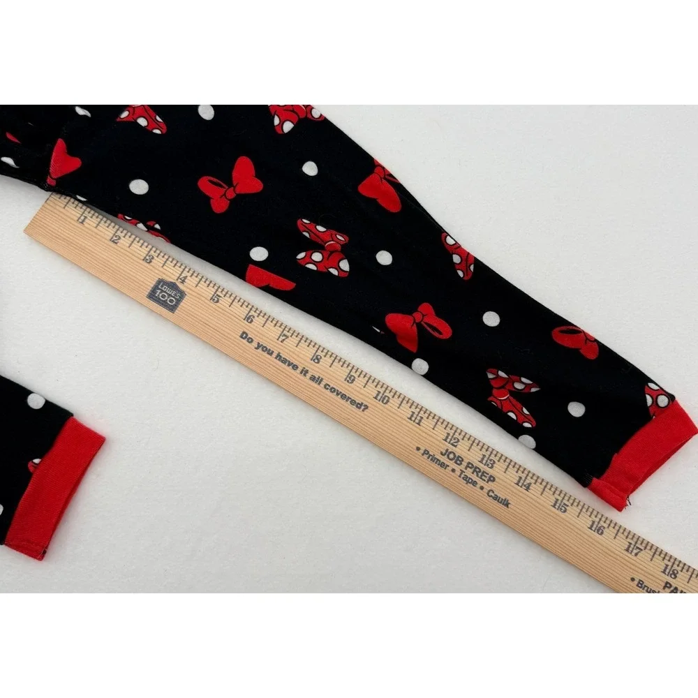 Disney Minnie Mouse Pajama Set Girls 5 6 Red 2 Piece‎ Cotton Sleepwear